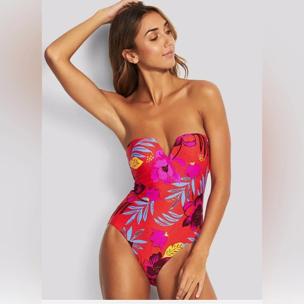 Seafolly On VacationOne Piece Chili Red Swimsuit US 10 (Australian 14) Large
